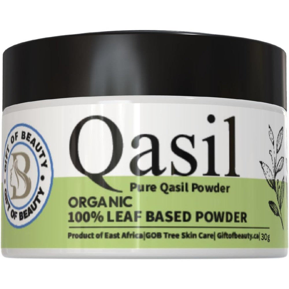 Gift of Beauty Organic Qasil Powder 30g jar front view for facial cleansing