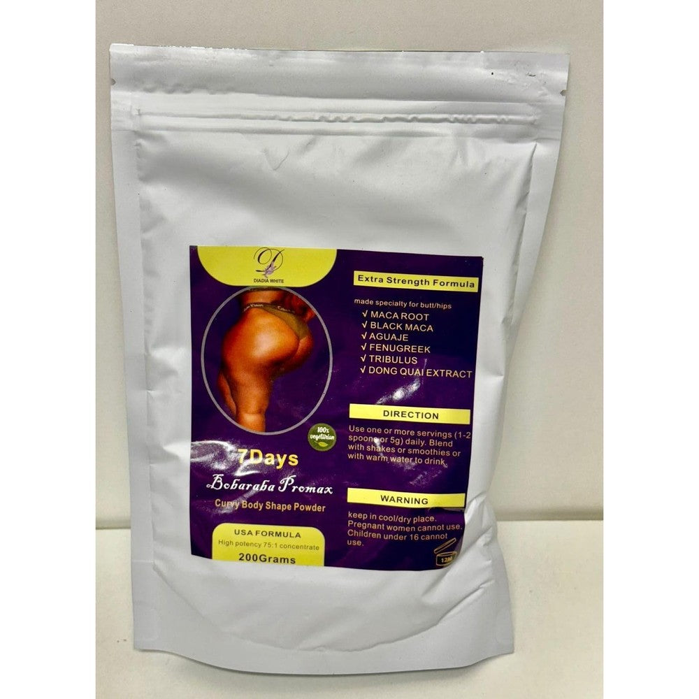 DIADIA WHITE Butt and Hip Enlargement Curvy Powder front view authentic booty enhancement supplement.