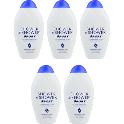 Shower To Shower Sport Body Powder front view for sweat protection