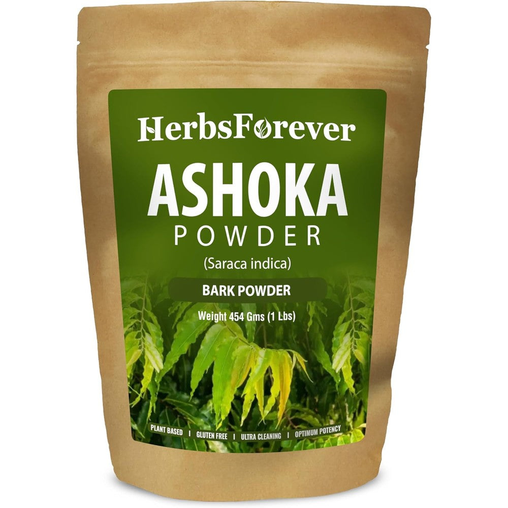 HerbsForever Ashoka Bark and Stem Powder front packaging for uterine wellness.