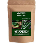 Blessfull Healing Organic Zucchini Powder front view showing natural green supplement.