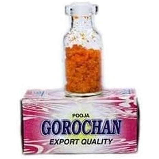 The Himalayan Collections HC Red Gorochan Powder front view for tantra pooja rituals.