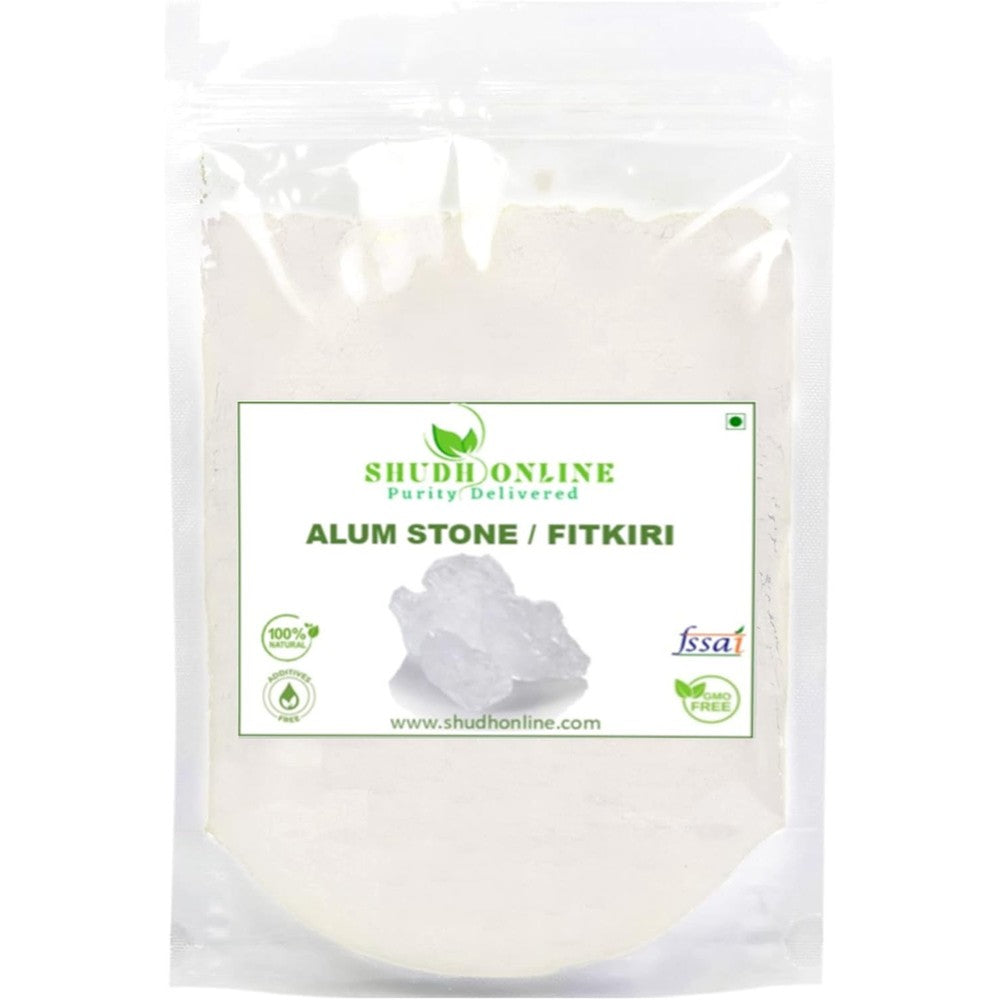 Shudh Online Alum Powder 250 grams front view packaging for facial care