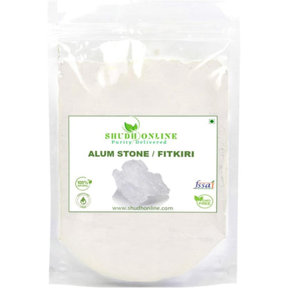 Shudh Online Alum Powder 250 grams front view packaging for facial care