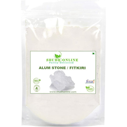 Shudh Online Alum Powder 250 grams front view packaging for facial care