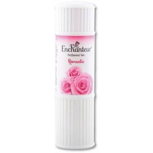 Enchanteur Romantic Perfumed Talc 125g front view floral body powder