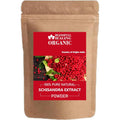 Blessfull Healing Organic Schisandra Extract Powder front view showing natural adaptogen supplement.
