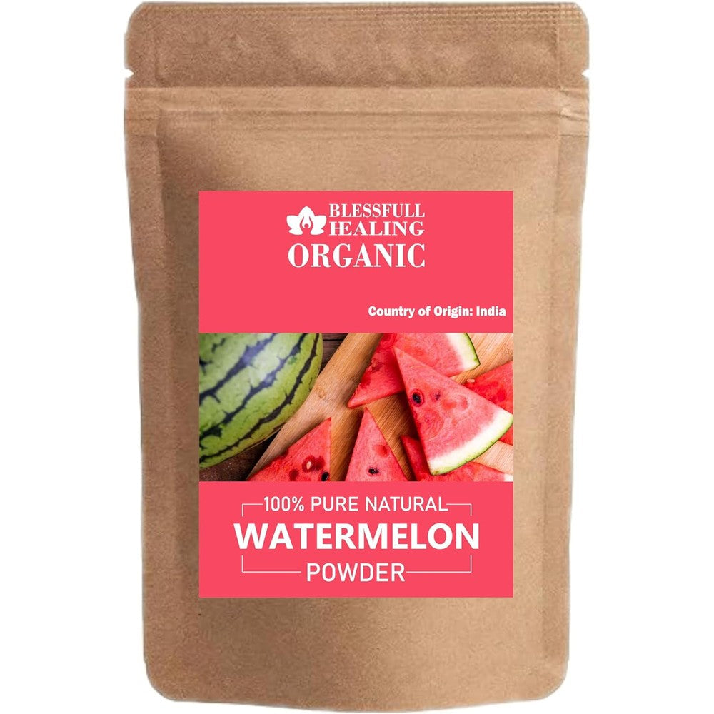 Blessfull Healing Organic Watermelon Powder front view pure natural supplement