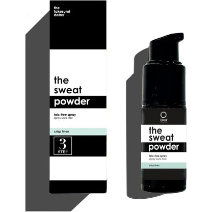 Kaia Naturals Takesumi Detox Sweat Powder Spray front view for sweat control.