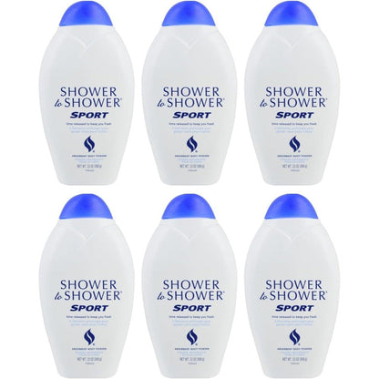 Shower To Shower Sport Absorbent Body Powder front view authentic USA import.