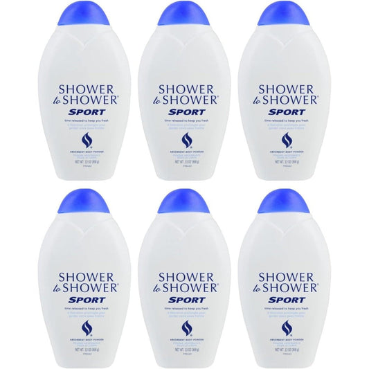 Shower To Shower Sport Absorbent Body Powder front view authentic USA import.
