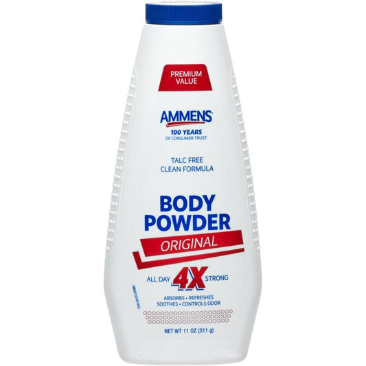 Ammens Original Body Powder 11 ounce front view medicated formula