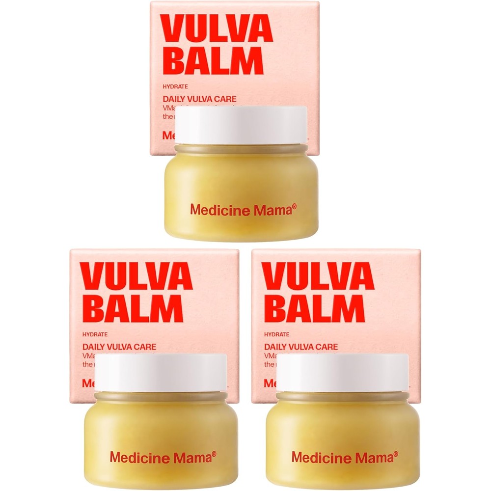Medicine Mama Vmagic Organic Vulva Balm 3-pack front view for menopause support.