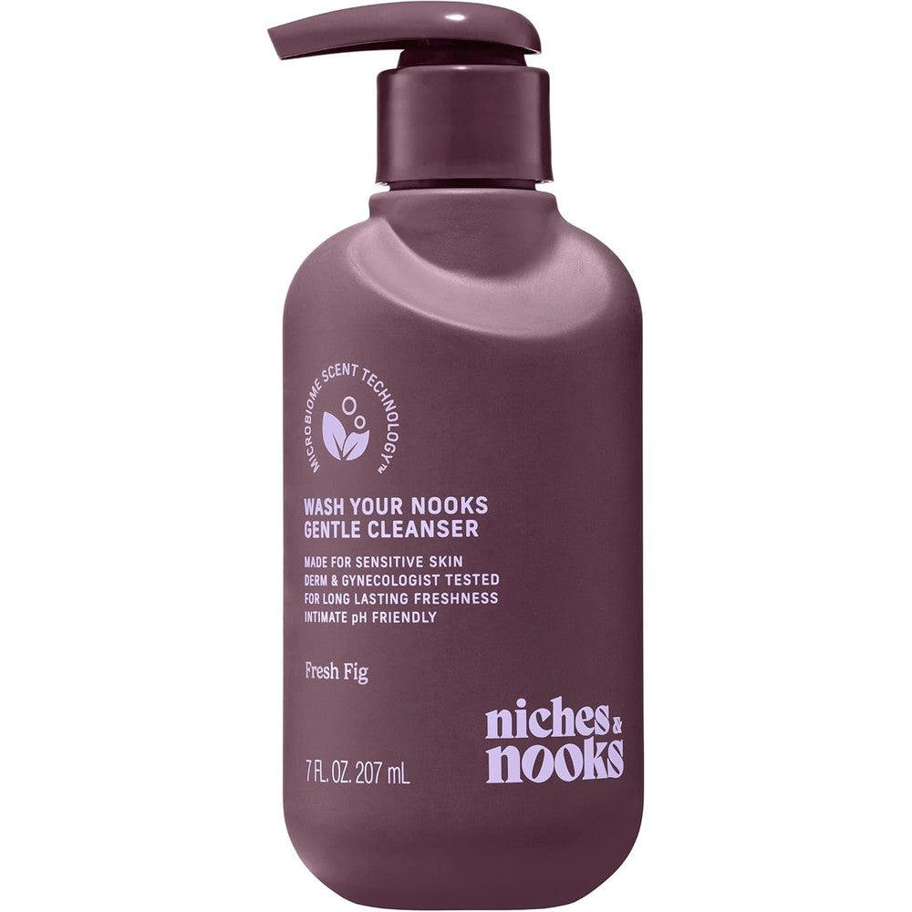 Niches & Nooks Gentle Nooks Cleanser Fresh Fig 7oz bottle front view authentic intimate wash