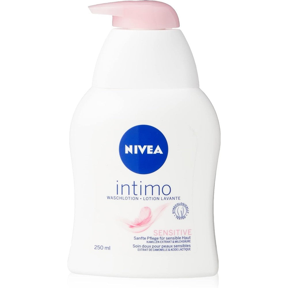 Nivea Intimo Sensitive Intimate Wash Lotion front view pump bottle