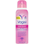 Vagisil Odor Block Dry Wash Spray front view feminine deodorant