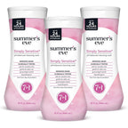 Summer's Eve Simply Sensitive Feminine Wash front view of three bottle pack