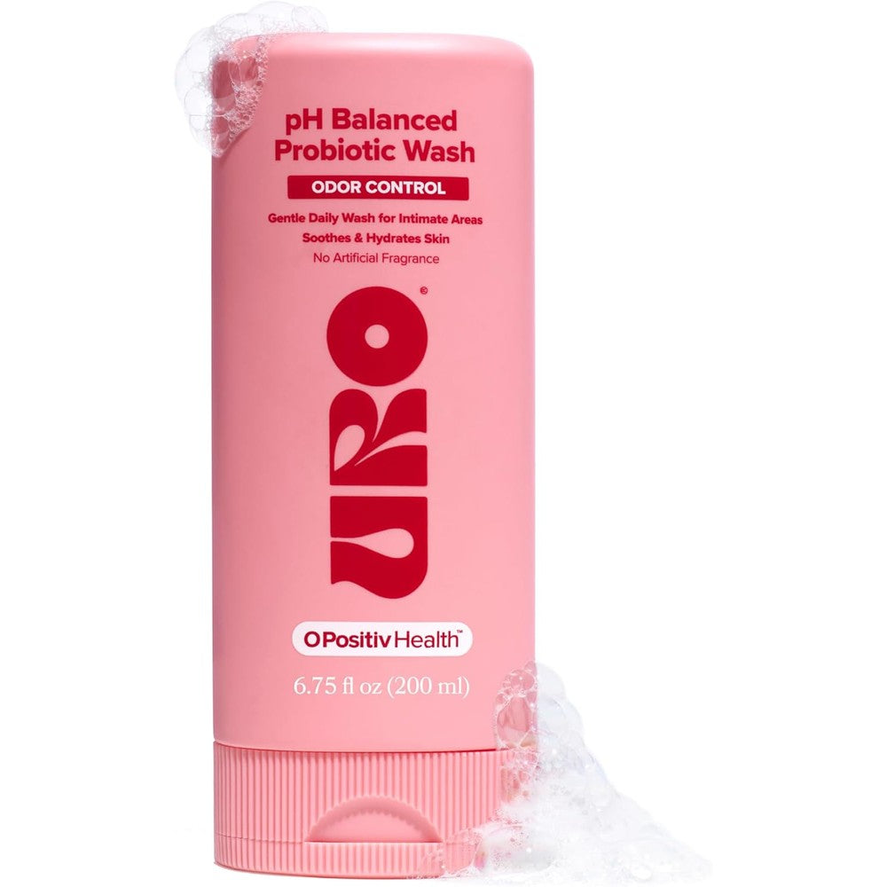 O Positiv URO pH Balanced Probiotic Wash front view bottle for intimate hygiene.
