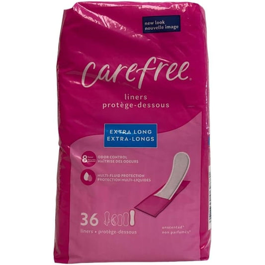 Carefree Body Shape Extra Long Unscented Panty Liners pack of 2 front view