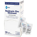 Globe Bacitracin Antibiotic Zinc Ointment retail box front view showing first aid benefits