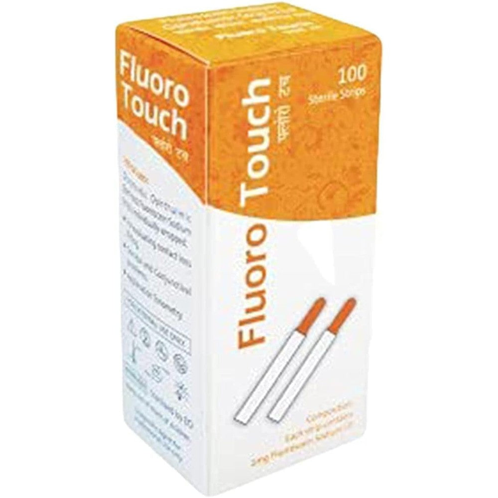 KASHSURG Ophthalmic Fluoro Touch Strips box packaging front view showing professional diagnostic eye strips