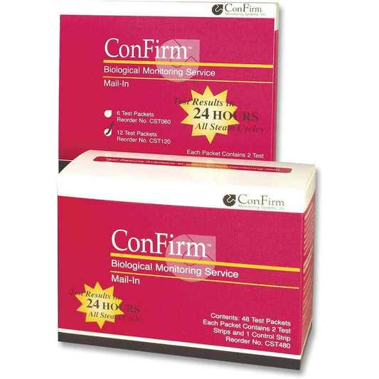 ConFirm Crosstex Biological Monitoring 3 Strip Test front view for sterilization validation.