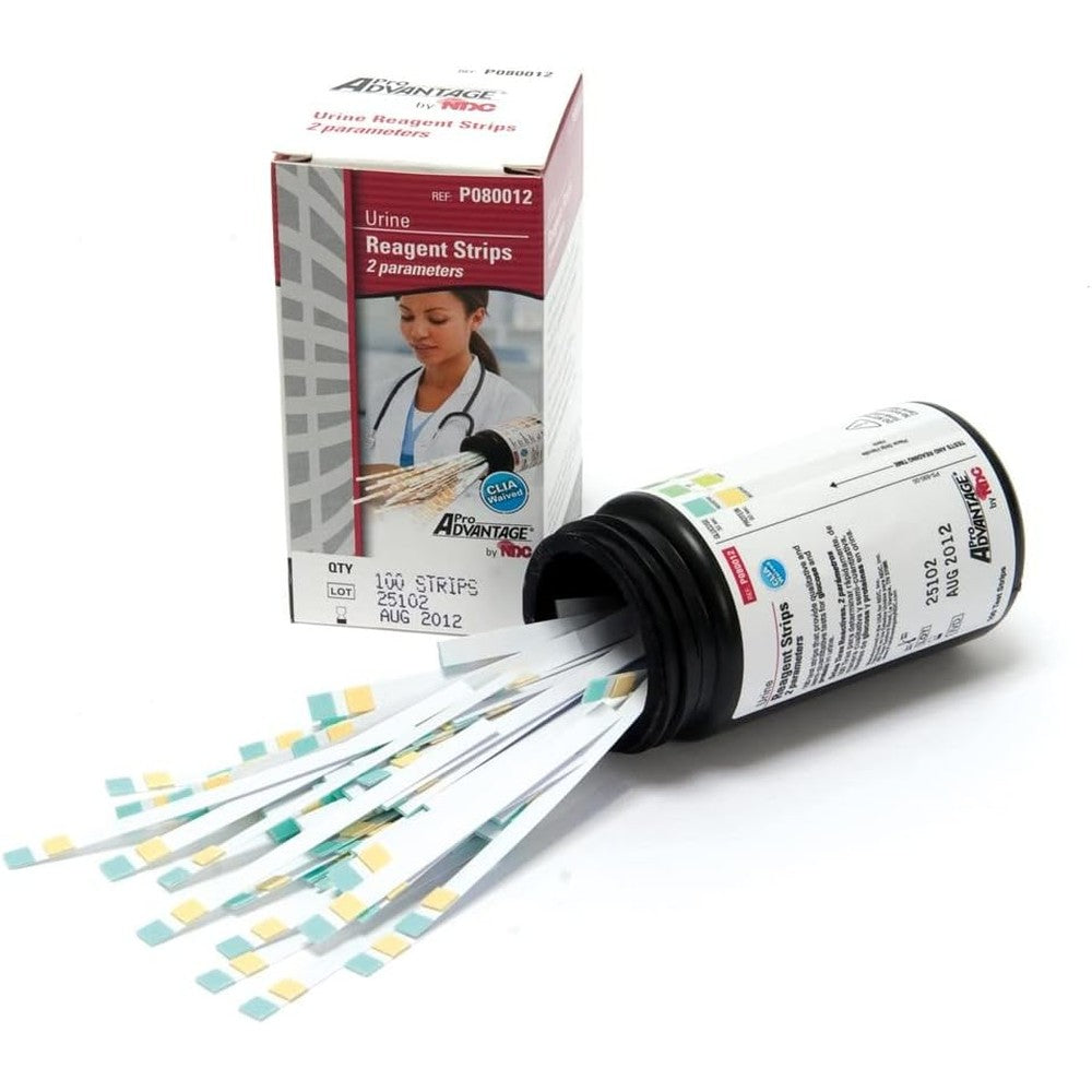 Pro Advantage P080012 Urine Reagent Strips bottle for professional medical urinalysis.