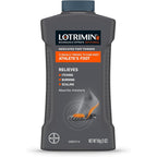 Lotrimin AF Athlete's Foot Antifungal Powder front view of 3 pack shaker bottles