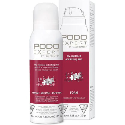 Allpremed Medlee Podoexpert skin repair foam cream 125 milliliters front view for therapeutic foot care