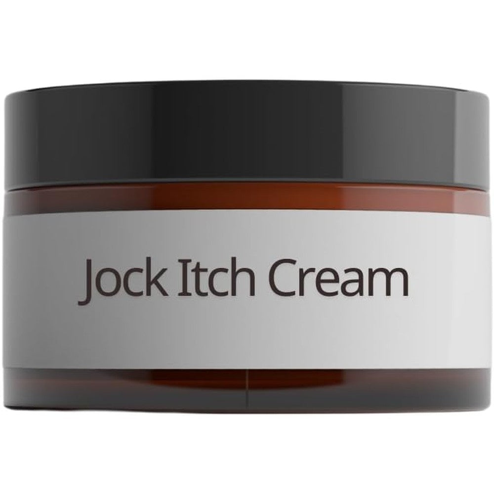 FungiFree Jock Itch Antifungal Cream for Men 2 Ounce jar front view showing extra strength jock itch relief cream.