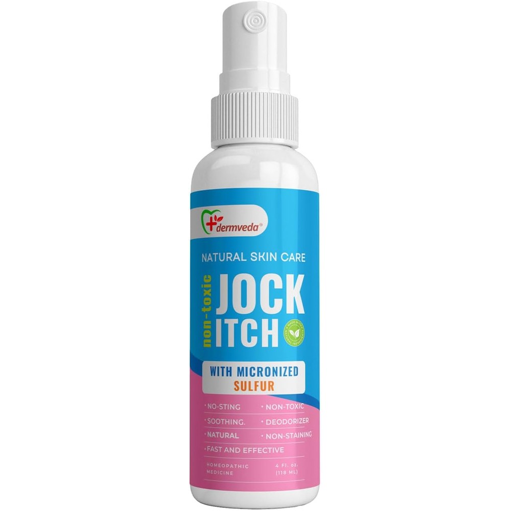 Dermveda Jock Itch Treatment Serum front view bottle for fast anti fungal relief
