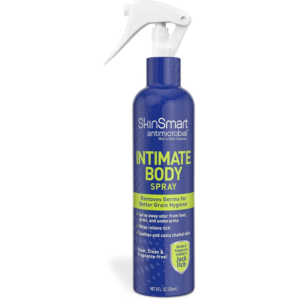 SkinSmart Antimicrobial Men's Intimate Spray front view premium groin hygiene mist