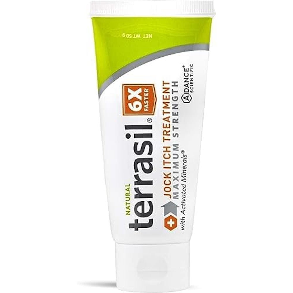 Terrasil Jock Itch Antifungal Treatment Extra Strength 50g front view tube for fungal infection relief