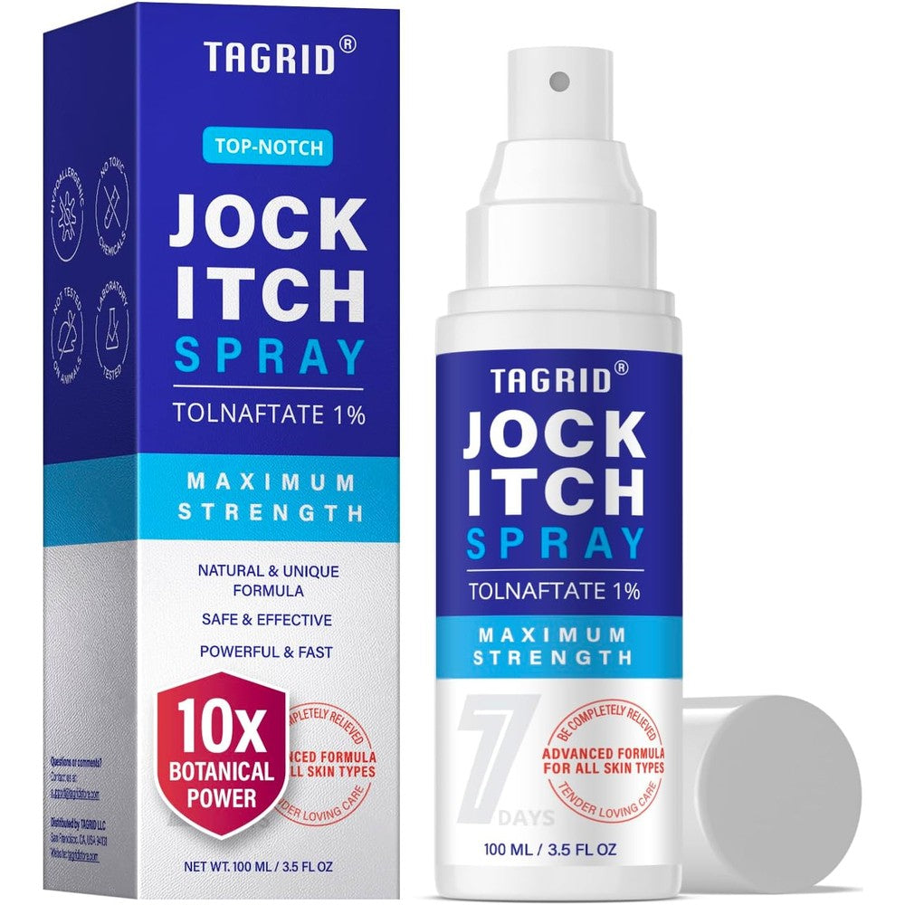 TAGRID Jock Itch Spray maximum strength antifungal bottle front view