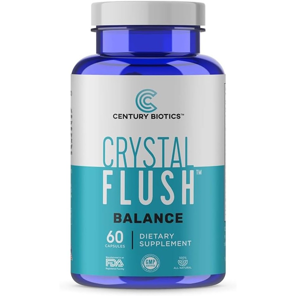 Crystal Flush Balance dietary supplement 60 capsules front view for nail health.