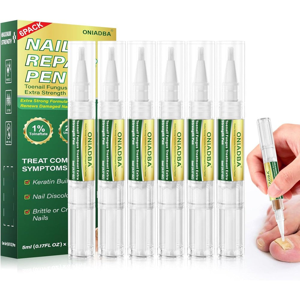 ONIADBA Toenail Fungus Treatment Pen Extra Strength pack of six for nail repair.