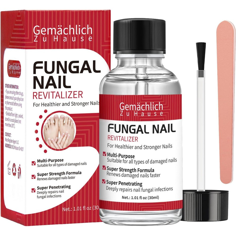 GemÃ¤chlich ZuHause Toenail Fungus Treatment Extra Strength 30ml bottle front view showing liquid formula.