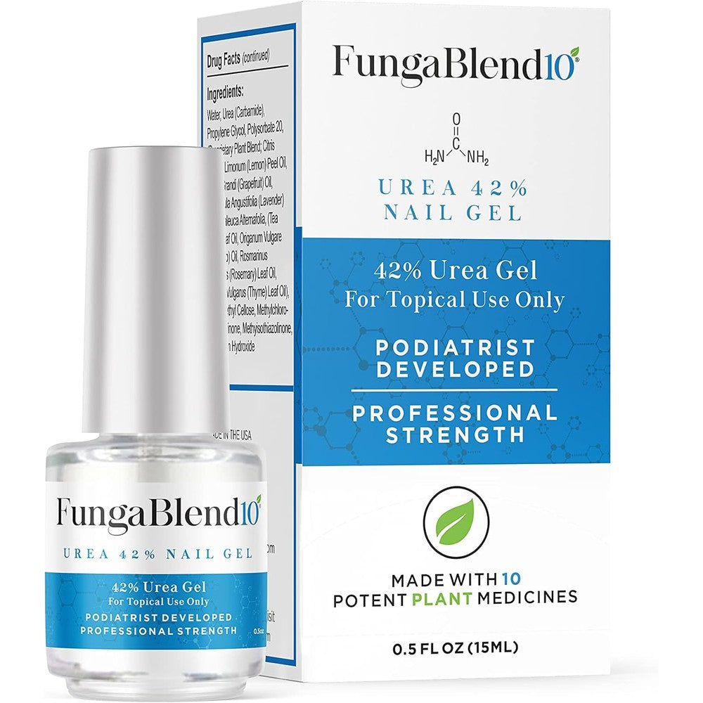 FungaBlend 10 Urea 42 Percent Nail Gel bottle front view for fungal treatment.