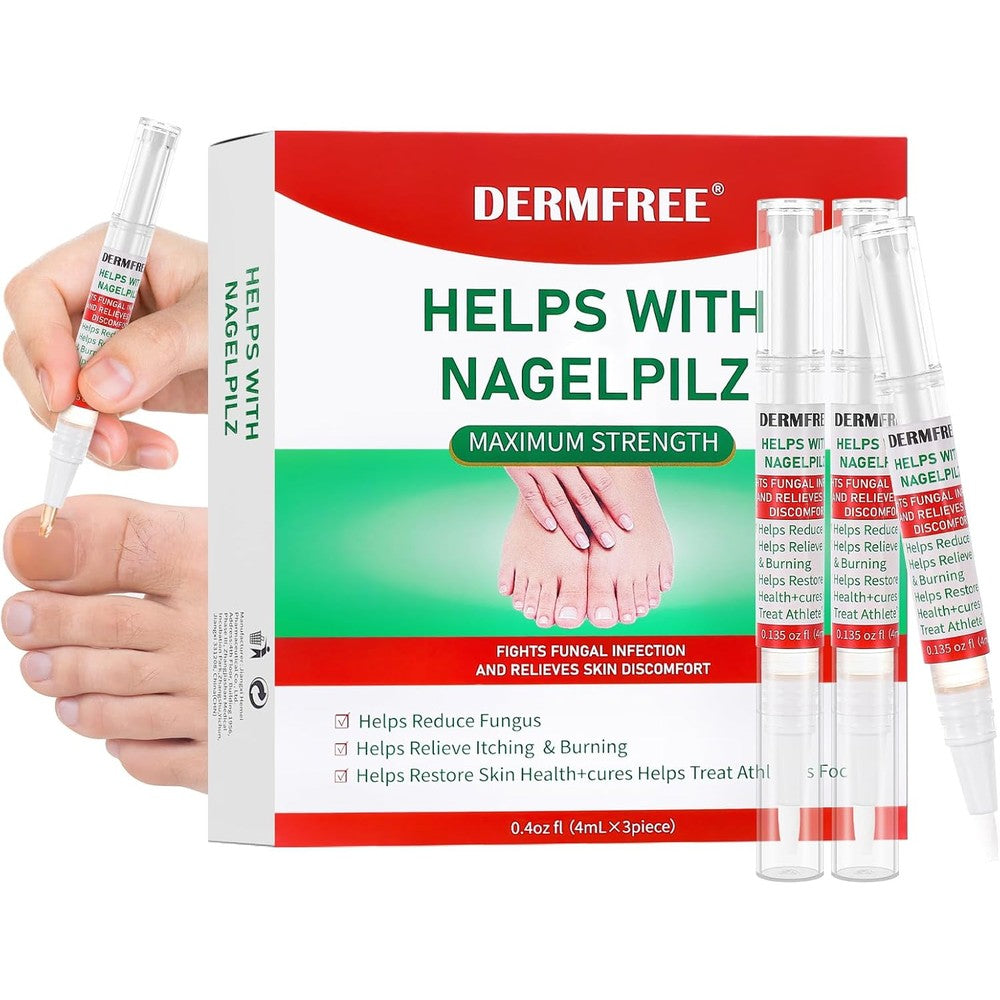 Yeluri Products Dermfree Toenail Fungus Renewal Pen front view for antifungal treatment.