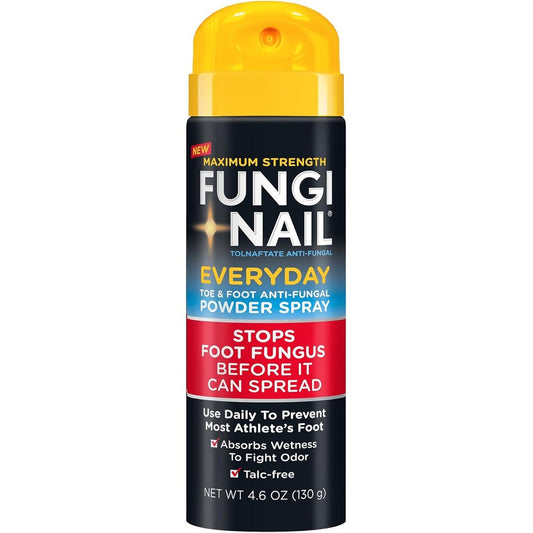 Fungi-Nail Everyday Anti-Fungal Powder Spray front view for athlete's foot treatment.