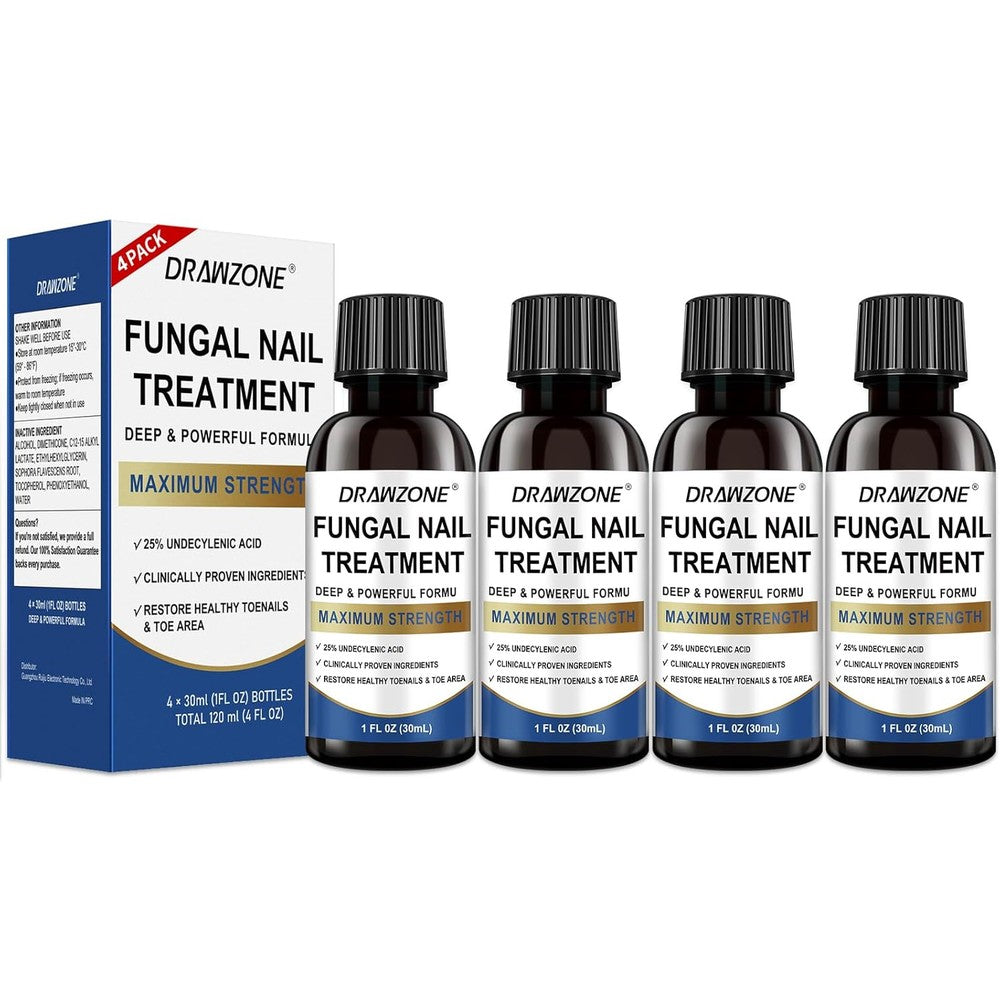 Drawzone Toenail Fungus Treatment 4-pack front view for fungal nail repair.