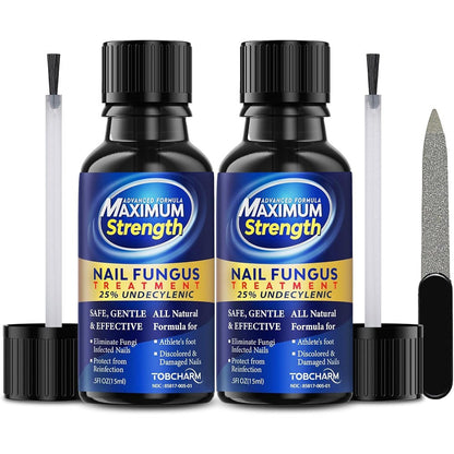 Tobcharm Toenail Fungus Treatment 2-pack front view for fungal nail repair