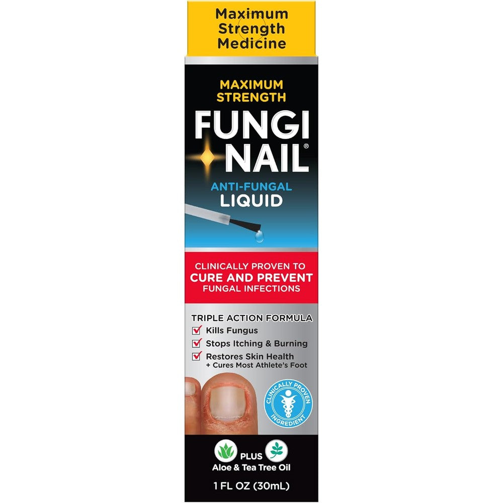 Fungi-Nail Anti-Fungal Liquid Solution front view showing 1 fluid ounce bottle
