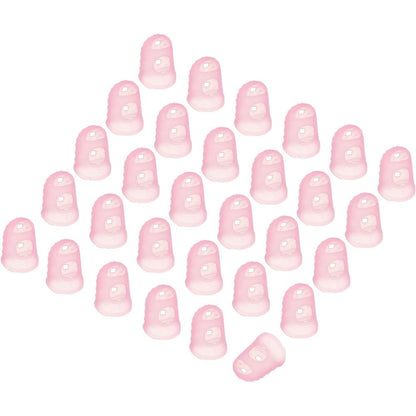 PATIKIL pink silicone finger tip covers cots front view for skin protection