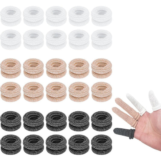 VZVOO Cotton Finger Protectors front view showcasing assorted colors for skin care.