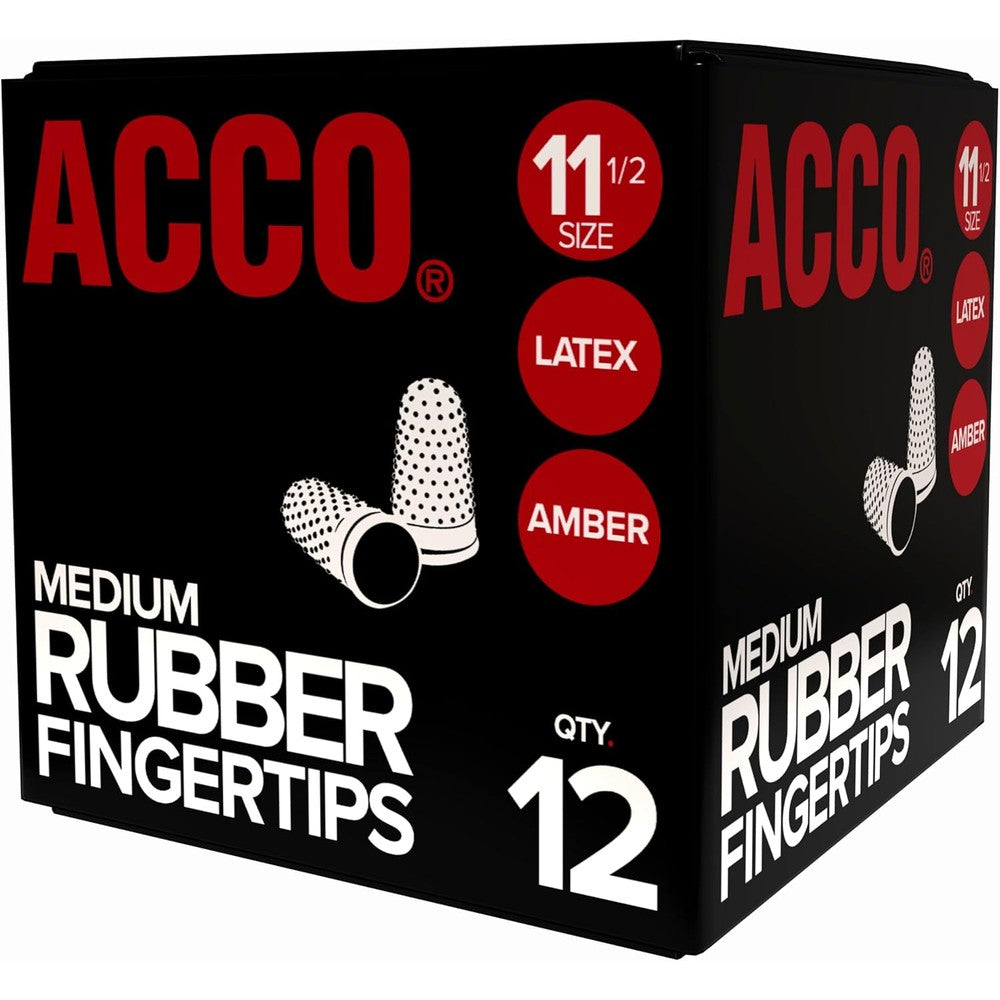 ACCO Brands Swingline rubber finger tips box front view office supplies grip enhancement