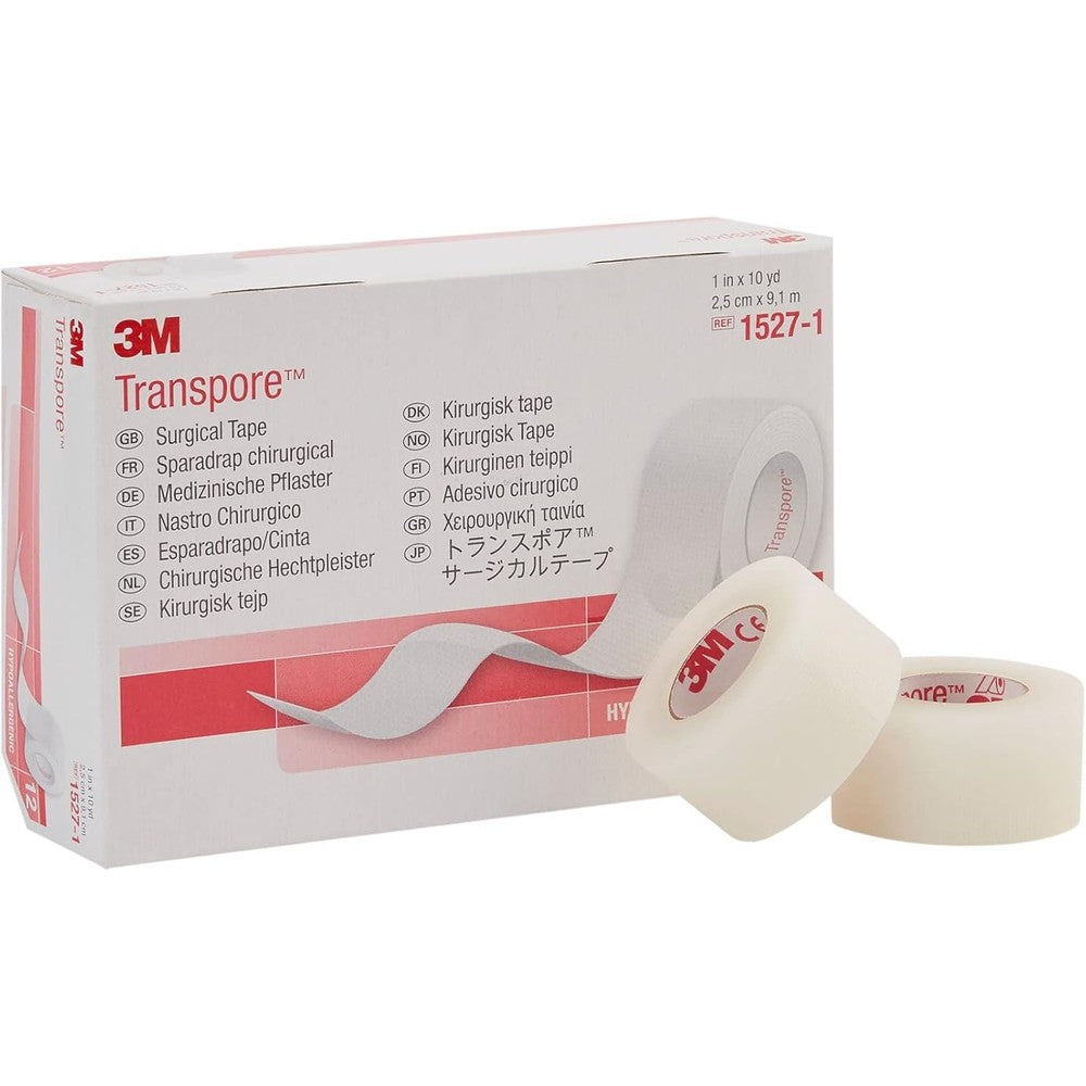 3M Transpore Surgical Tape 1 inch box front view medical tape