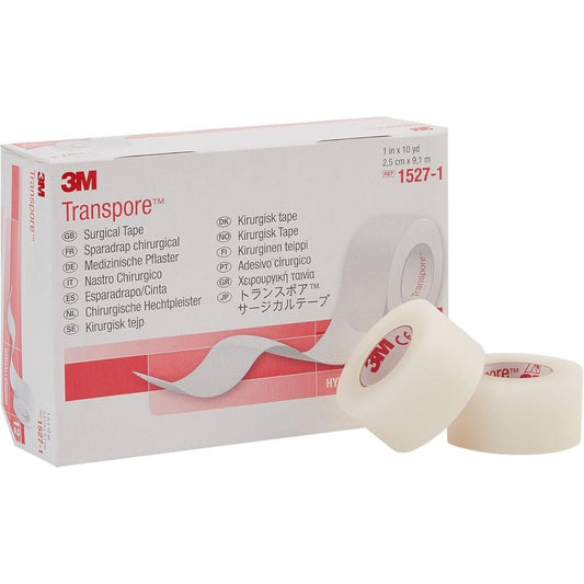 3M Transpore Surgical Tape 1 inch box front view medical tape