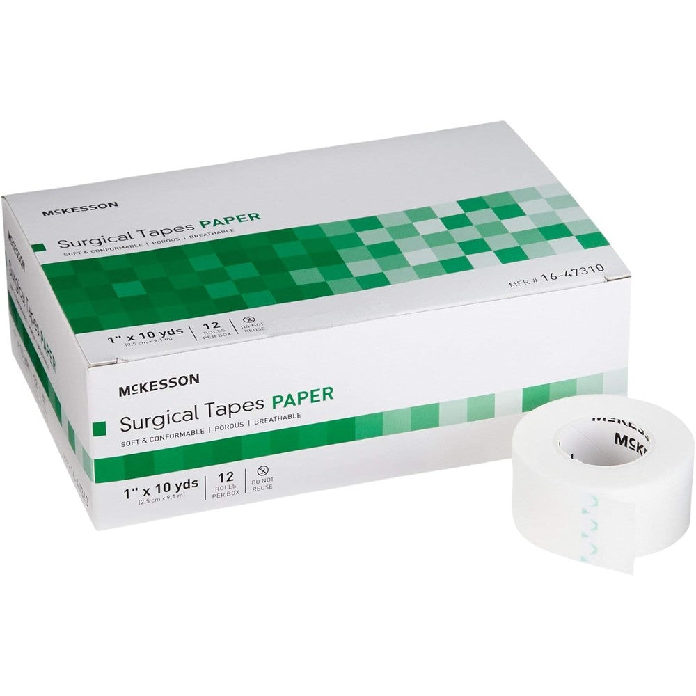 McKesson surgical paper tape box front view for medical dressing security