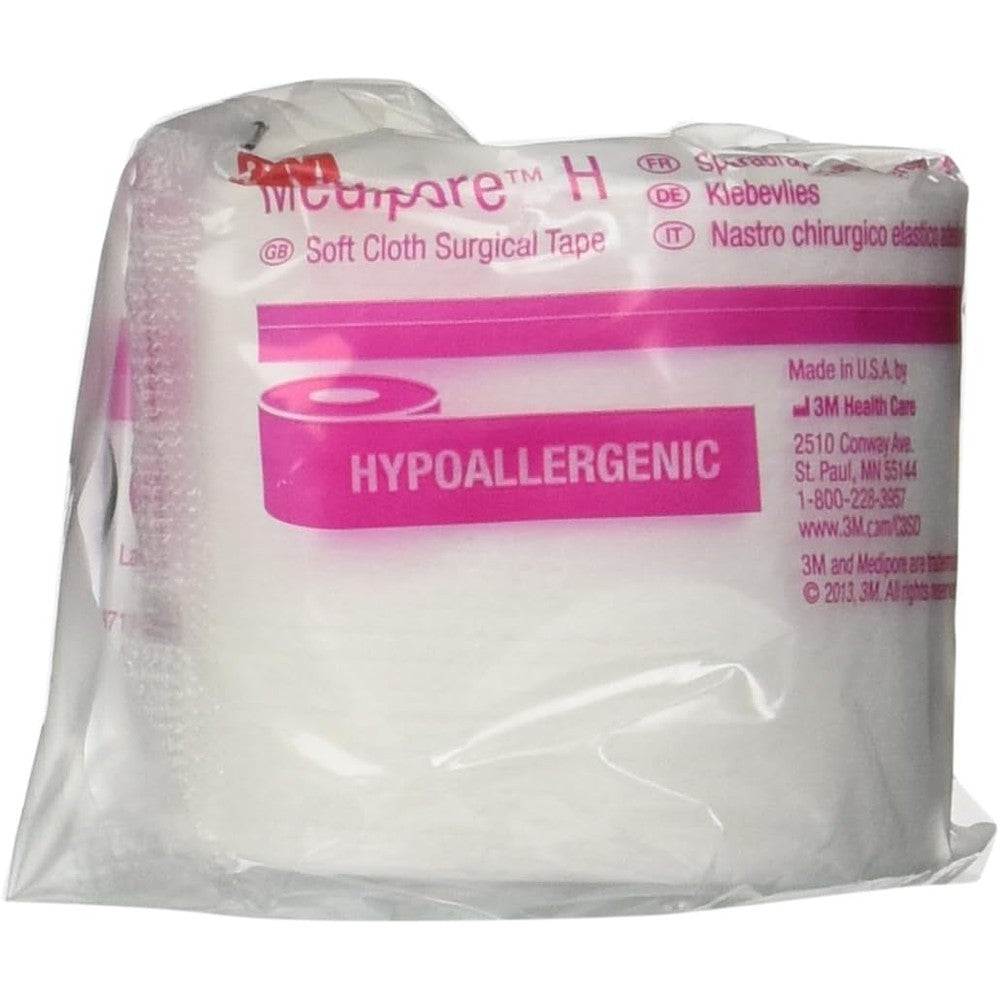 3M Medipore H Soft Cloth Surgical Tape front view of authentic medical roll